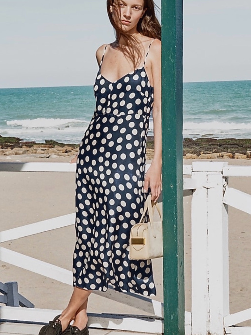 JCrew Natasha Navy Polka Dot
Spaghetti Strap Dress